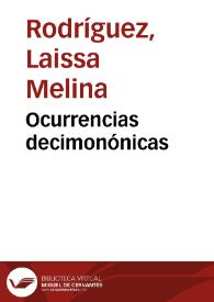 Ocurrencias decimonónicas | Biblioteca Virtual Miguel de Cervantes