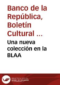Una nueva colección en la BLAA | Biblioteca Virtual Miguel de Cervantes