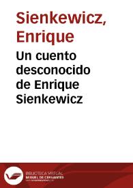 Un cuento desconocido de Enrique Sienkewicz | Biblioteca Virtual Miguel de Cervantes
