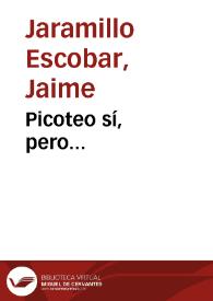 Picoteo sí, pero... | Biblioteca Virtual Miguel de Cervantes