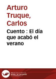 Cuento : El día que acabó el verano | Biblioteca Virtual Miguel de Cervantes