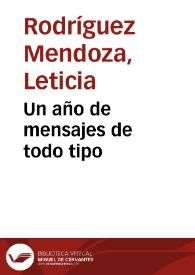 Un año de mensajes de todo tipo | Biblioteca Virtual Miguel de Cervantes