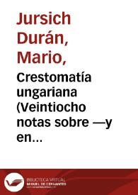 Crestomatía ungariana (Veintiocho notas sobre —y en torno a— la biblioteca de Hans Ungar) | Biblioteca Virtual Miguel de Cervantes