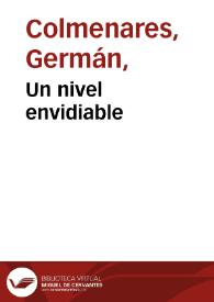 Un nivel envidiable | Biblioteca Virtual Miguel de Cervantes