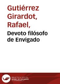 Devoto filósofo de Envigado | Biblioteca Virtual Miguel de Cervantes