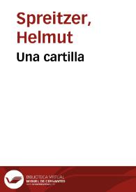 Una cartilla | Biblioteca Virtual Miguel de Cervantes