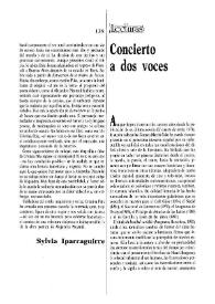 Concierto a dos voces / Pilar de la Fuente Samaniego | Biblioteca Virtual Miguel de Cervantes