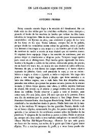 En los claros ojos de John / por Antonio Ferrés | Biblioteca Virtual Miguel de Cervantes