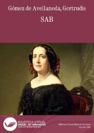 Sab / por la señorita Gertrudis Gómez de Avellaneda | Biblioteca Virtual Miguel de Cervantes