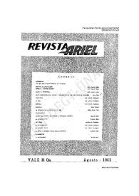 Revista Ariel. Núm. 166, agosto de 1965 | Biblioteca Virtual Miguel de Cervantes