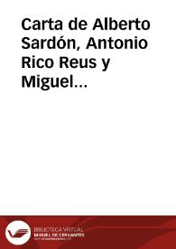 Carta de Alberto Sardón, Antonio Rico Reus y Miguel Díaz Valdés, estudiantes de la Universidad de Oviedo a Rafael Altamira. Oviedo, 16 de octubre de 1909 | Biblioteca Virtual Miguel de Cervantes