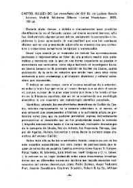 Castro, Guillén de: "Las mocedades del Cid". Ed. de Luciano García Lorenzo. Madrid, Ediciones Cátedra "Letras Hispánicas", 1978, 188 pp. / Carmen Menéndez Onrubia | Biblioteca Virtual Miguel de Cervantes