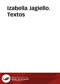 Izabella Jagiello. Textos | Biblioteca Virtual Miguel de Cervantes