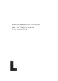 Las raíces ilustradas del Liberalismo / José Luis Villacañas Berlanga | Biblioteca Virtual Miguel de Cervantes