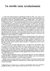 La novela corta revolucionaria / Gonzalo Santonja | Biblioteca Virtual Miguel de Cervantes