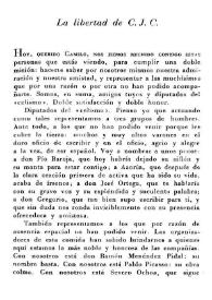 La libertad de C.J.C. / Pedro Laín Entralgo | Biblioteca Virtual Miguel de Cervantes