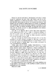 Una carta de Picasso / J. R. Escassi | Biblioteca Virtual Miguel de Cervantes