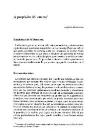 A propósito del cuento / Augusto Monterroso | Biblioteca Virtual Miguel de Cervantes