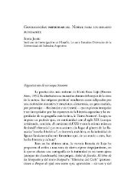 Genealogías improbables. Notas para un relato fundante / Sonia Jostic | Biblioteca Virtual Miguel de Cervantes
