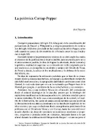 La polémica Carnap-Popper / José Segovia | Biblioteca Virtual Miguel de Cervantes