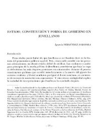Estado, Constitución y forma de gobierno en Jovellanos / Ignacio Fernández Sarasola | Biblioteca Virtual Miguel de Cervantes