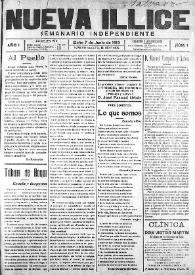 Nueva Illice (1913-1927). Núm. 1, 7 de junio de 1913 | Biblioteca Virtual Miguel de Cervantes