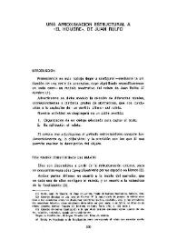 Una aproximación estructural a "El hombre", de Juan Rulfo / Myrna Solotorevsky | Biblioteca Virtual Miguel de Cervantes