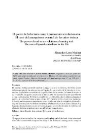 El poder de la lectura como herramienta revolucionaria. El caso del anarquismo español de los años treinta / Alejandro Lora Medina | Biblioteca Virtual Miguel de Cervantes