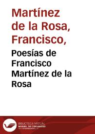 Poesías de Francisco Martínez de la Rosa | Biblioteca Virtual Miguel de Cervantes