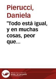 "Todo está igual, y en muchas cosas, peor que estábamos": memorie galdosiane di due Restaurazioni (1814 e 1875) / Daniela Pierucci | Biblioteca Virtual Miguel de Cervantes