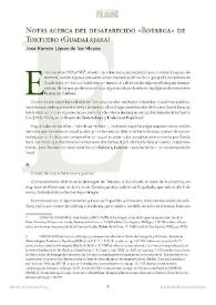 Notas acerca del desaparecido "Botarga" de Tortuero (Guadalajara) / José Ramón López de los Mozos | Biblioteca Virtual Miguel de Cervantes