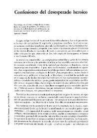 Confesiones del desesperado heroico / Francisco J. Satué | Biblioteca Virtual Miguel de Cervantes
