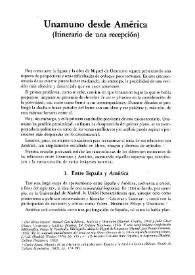 Unamuno desde América (Itinerario de una recepción) / Emilia de Zuleta | Biblioteca Virtual Miguel de Cervantes