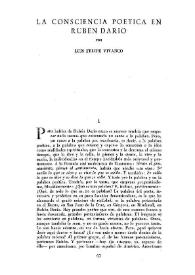La consciencia poética de Rubén Darío / por Luis Felipe Vivanco | Biblioteca Virtual Miguel de Cervantes