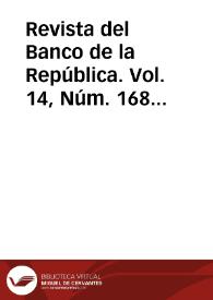 Revista del Banco de la República. Vol. 14, Núm. 168 (octubre 1941) | Biblioteca Virtual Miguel de Cervantes