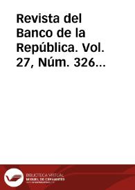 Revista del Banco de la República. Vol. 27, Núm. 326 (diciembre 1954) | Biblioteca Virtual Miguel de Cervantes