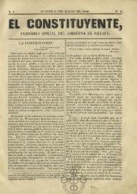 El Constituyente : Periódico Oficial del Gobierno de Oaxaca. Tomo I, núm. 4, jueves 8 de mayo de 1856 | Biblioteca Virtual Miguel de Cervantes