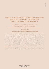 Intelectuales españoles en México: el exilio republicano desde la perspectiva de la larga duración histórica  / Tomás Pérez Vejo | Biblioteca Virtual Miguel de Cervantes