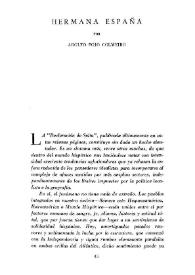 Hermana España / por Adolfo Fojo Colmeiro | Biblioteca Virtual Miguel de Cervantes