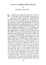 Todos los hombres somos hermanos / por José Luis L. Aranguren | Biblioteca Virtual Miguel de Cervantes