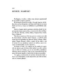 Dice Manuel Mampaso | Biblioteca Virtual Miguel de Cervantes