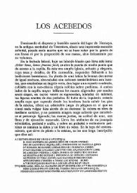 Los Acebedos (Continuación) / Elías Ortiz de La Torre | Biblioteca Virtual Miguel de Cervantes