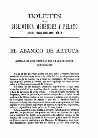 El abanico de Artuca. Capítulo de unas memorias que no llevan camino de publicarse / Conde de Las Navas | Biblioteca Virtual Miguel de Cervantes