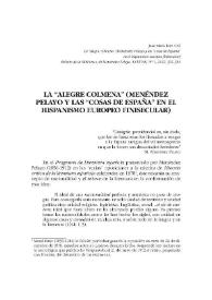 La "alegre colmena" (Menéndez Pelayo y las "cosas de España" en el hispanismo finisecular) / José María Ferri Coll | Biblioteca Virtual Miguel de Cervantes