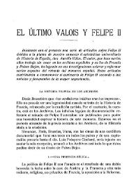 El último Valois y Felipe II / Aurelio Viñas  | Biblioteca Virtual Miguel de Cervantes