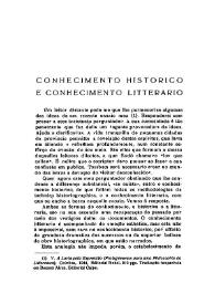 Conhecimento historico e conhecimento litterario / Fidelino de Figueiredo | Biblioteca Virtual Miguel de Cervantes