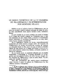 Un rasgo patriótico de la XV duquesa de Villahermosa y su interpretación por Menéndez Pelayo / Miguel Cascón | Biblioteca Virtual Miguel de Cervantes