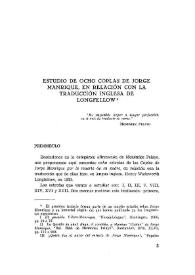 Estudio de ocho coplas de Jorge Manrique, en relación con la tradución inglesa de Longfellow / Francisco Caravaca | Biblioteca Virtual Miguel de Cervantes