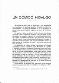 Un cómico hidalgo / Narciso Alonso Cortés | Biblioteca Virtual Miguel de Cervantes