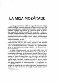 La misa mozárabe / Justo Pérez de Urbel | Biblioteca Virtual Miguel de Cervantes